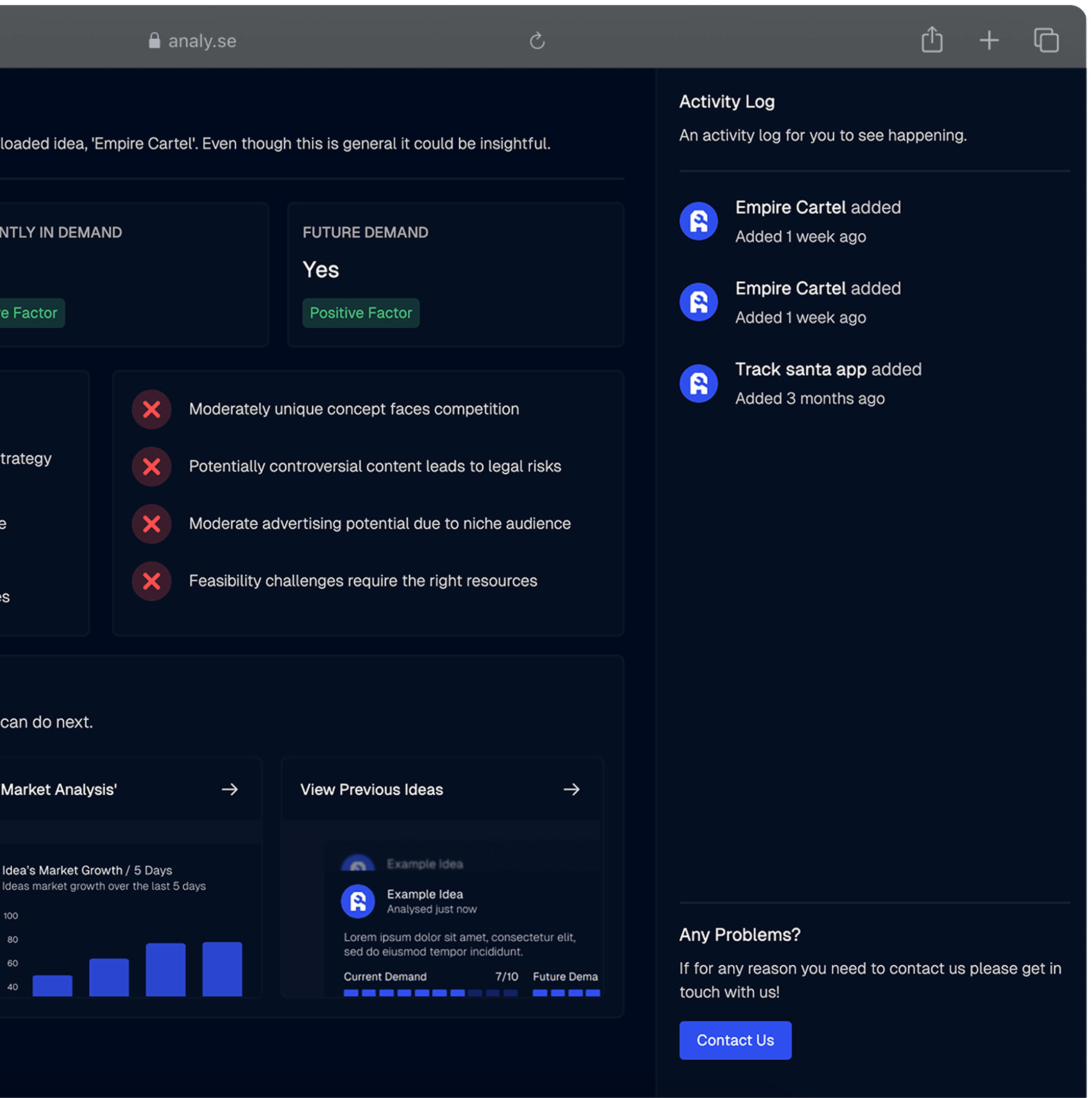 Idea Overview Section